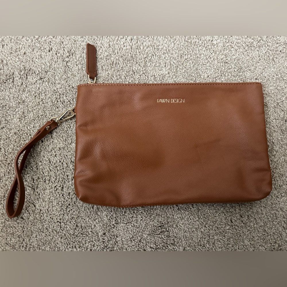 Fawn Design Brown Wristlet Pouch